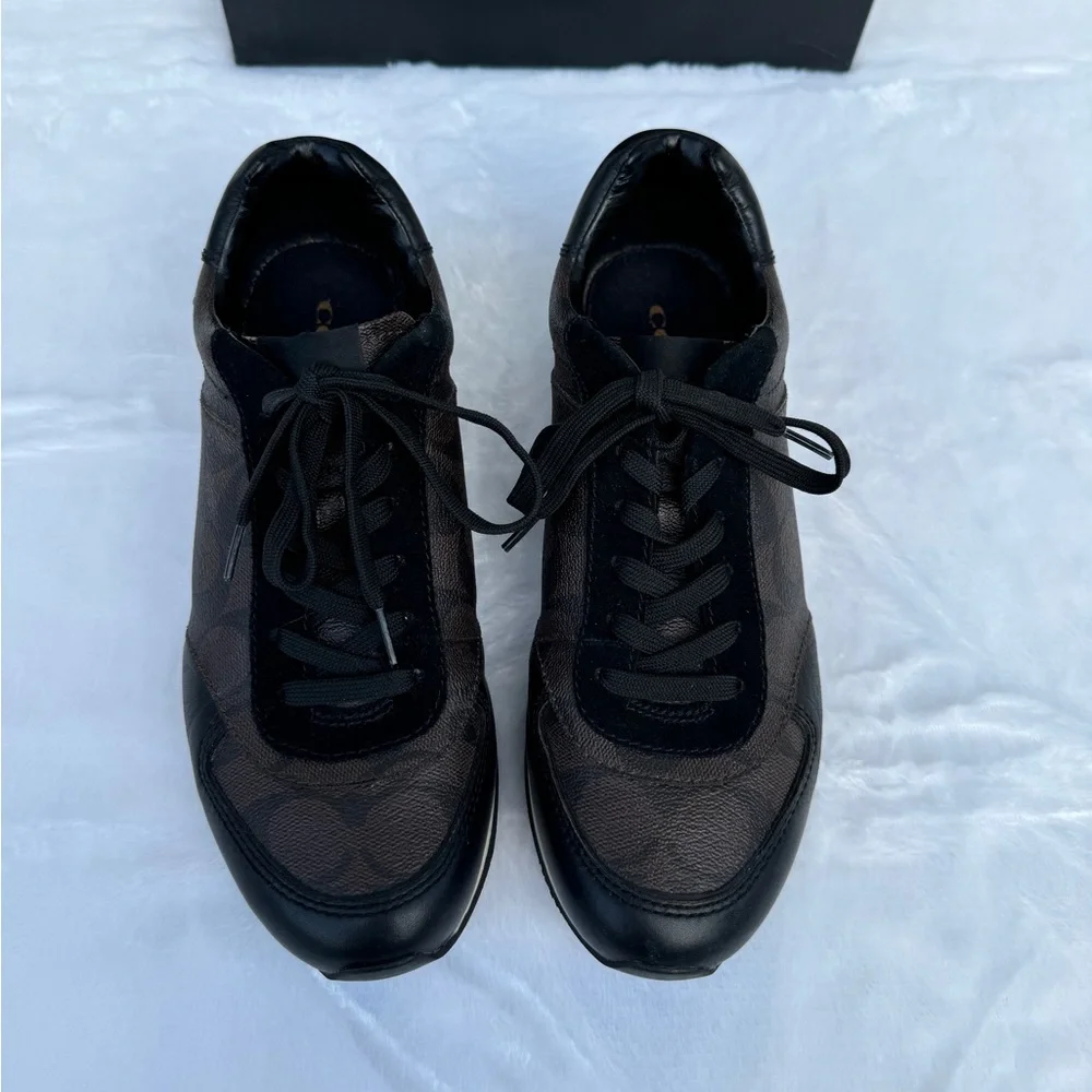 Coach Rebecca  Women's Brown‎ Leather Sneaker Shoes Size 7.5 M